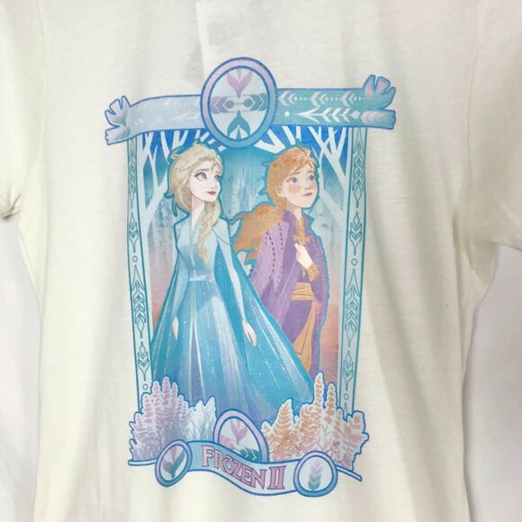 3/$20 Disney NWT "Frozen 2" Junior Small Sisters Tee Ana Elsa 100% Cotton Shirt - Picture 6 of 8